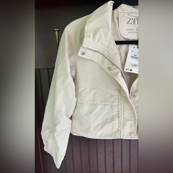 NWT ZARA Kids Lightweight Utility Cargo Jacket Neutral Layer Casual | Size 9-10 - Picture 4 of 14